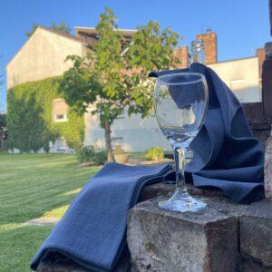 Lniana serweta do serwowania napoji, granatowa